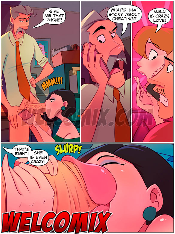 Malu is really mad and, without wasting any time, takes off Charles' pants to give her back in kind - The Naughty Home - Fake friend 2
